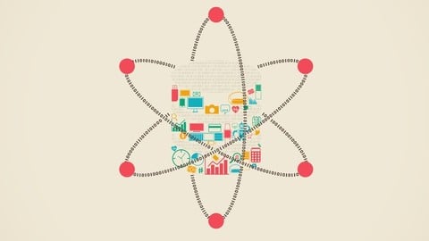 Course image showing a stylised network of data, charts and digital tools